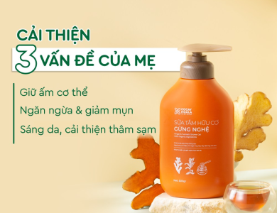 Sữa Tắm Thảo Dược Gừng Nghệ - 500gr