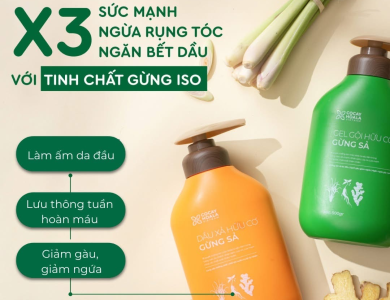 COMBO GỘI - XẢ THẢO DƯỢC GỪNG SẢ