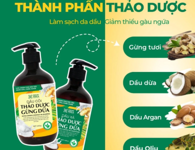 COMBO GỘI - XẢ THẢO DƯỢC GỪNG DỪA