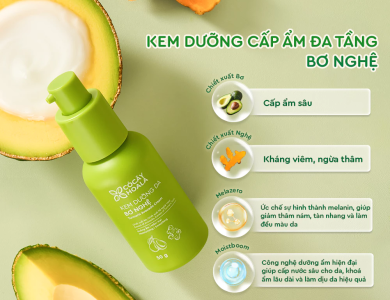 Kem Dưỡng Da Cấp ẩm Phục hồi Bơ Nghệ 50gr