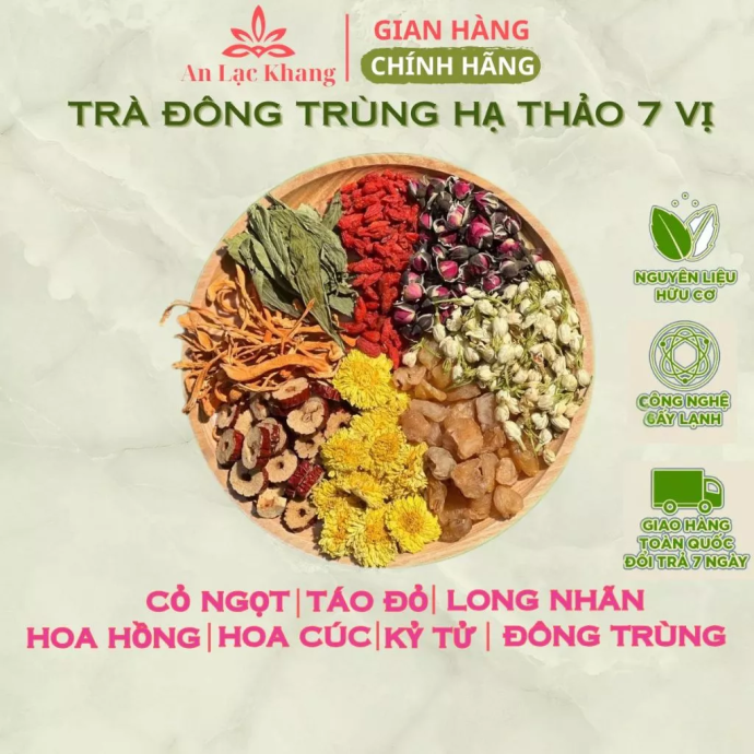 Trà Đông Trùng Hạ Thảo 7 Vị (Hộp 30 gói)